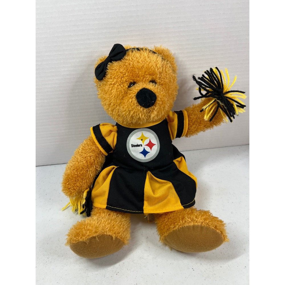 Pittsburgh Steelers Cheerleader Teddy Bear Plush NFL Good Stuff Yellow Black 12"
